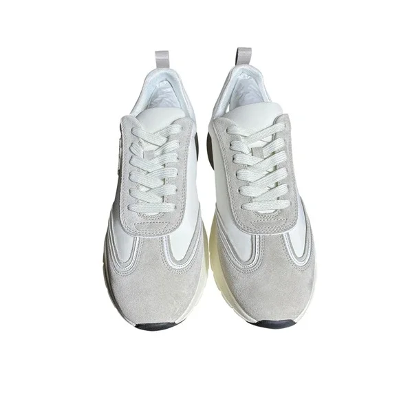 Tory Burch Good Luck Trainer Sneakers in‎ Bianco/Fossil Stone Size 9.5 Women - Picture 5 of 7